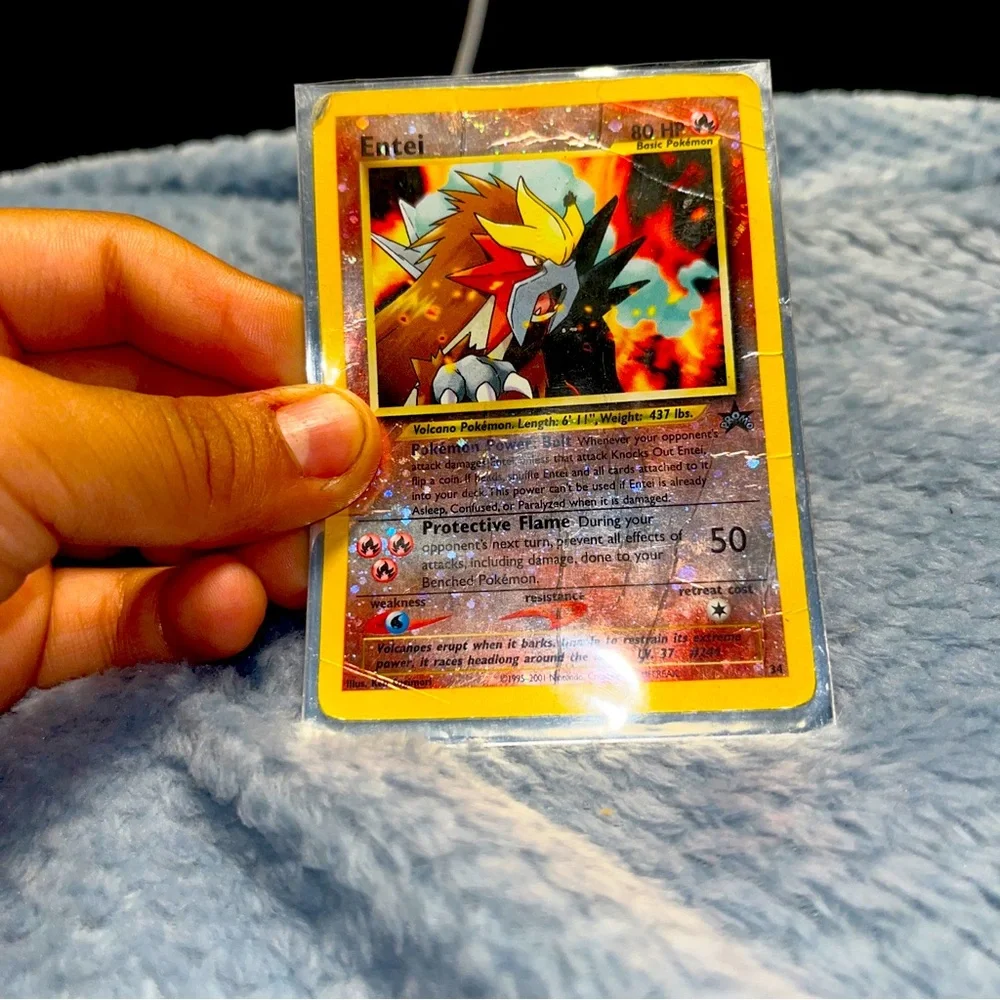 entei pokemon card holo Holo Entei / Custom holographic Pokémon card / GX card – MarinkiArt